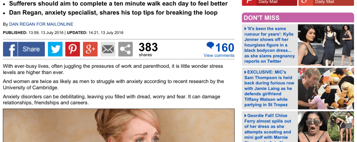 Daily Mail Anxiety help article